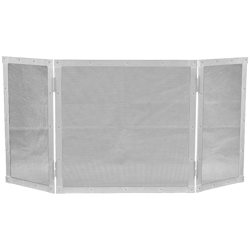 3 - FOLDING FIREPLACE COVER, 51x102cm , SILVER