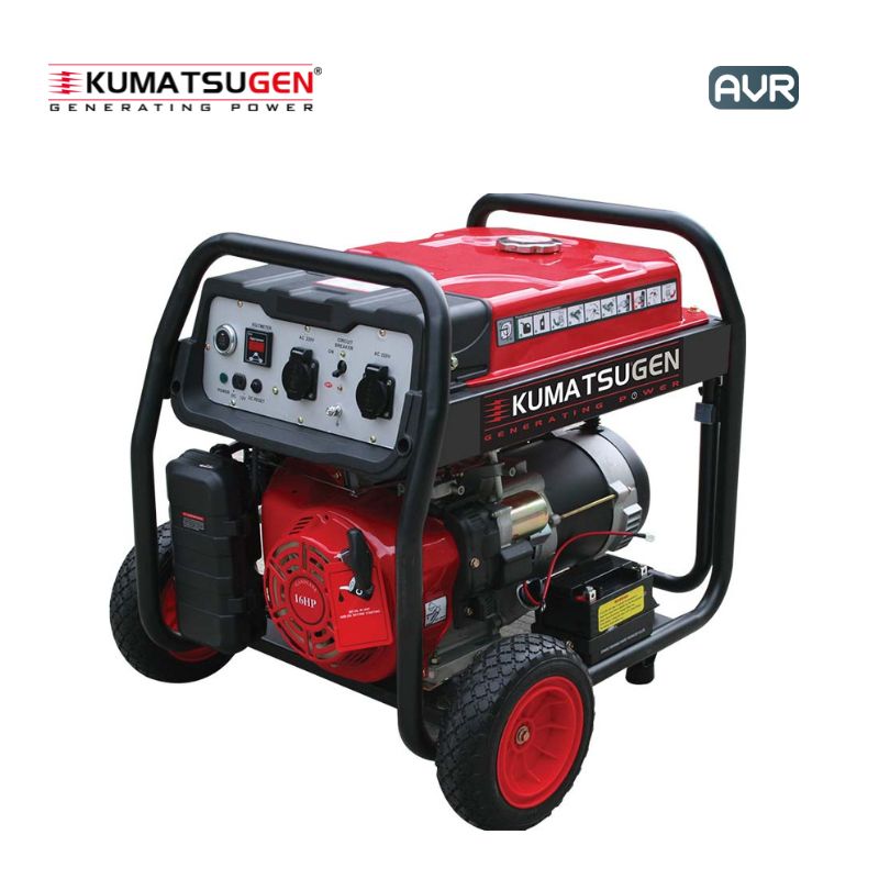 GASOLINE GENERATOR, AVR, 8.1KVA/16HP, ELECTRIC START,BATTERY