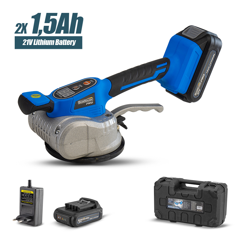 TILE VIBRATOR  21V , 2x1,5Ah ,128mm , BMC