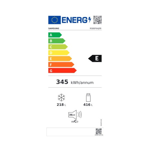 Samsung RS80F64JEBEF Ψυγείο Ντουλάπα