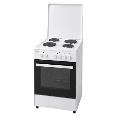 Crown CHP-5060W Ηλεκτρική Κουζίνα 51L με Εμαγιέ Εστίες 50cm Λευκή