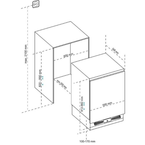 Εντοιχιζόμενο Refrigerator Finlux FXNE 1600